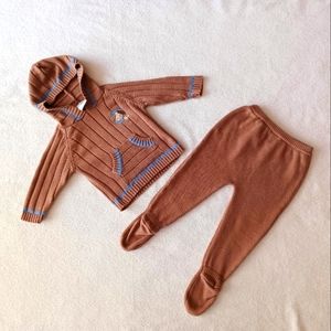 Vintage 1990s Baby Boy Knit Set of sweater and pants